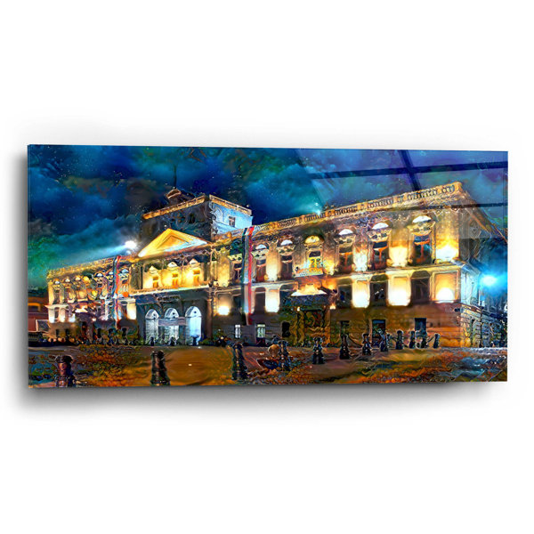 Latitude Run® Mexico City Palace Of Mines Night by Unframed Graphic